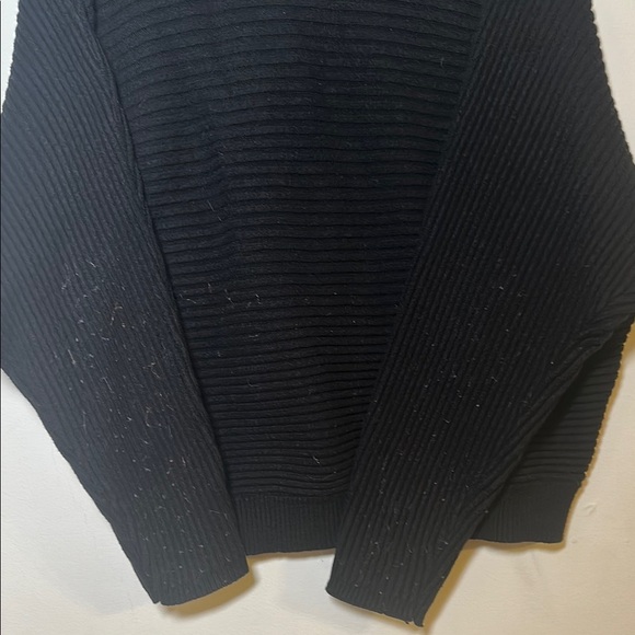 Express Black Crew Neck Sweater with Relaxed Fit - Picture 3 of 4